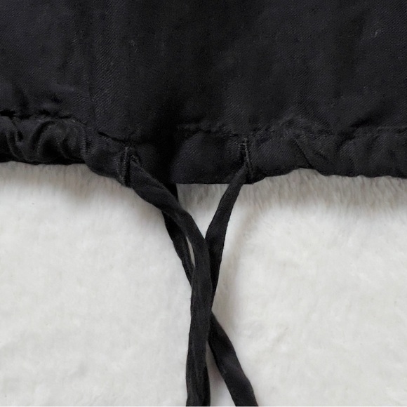 Cloth & Stone Short Sleeve Tie Waist Top Sz XL Black - Picture 8 of 13